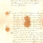 Documento oficial 15 de marzo de 1865