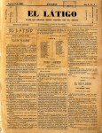 El Látigo Agosto 1885-portada